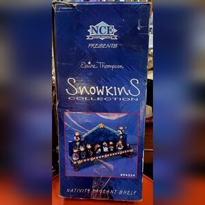 Snowkins Collection Nativity Set - Blue and Gold